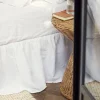 White Linen Blend Bed Skirt