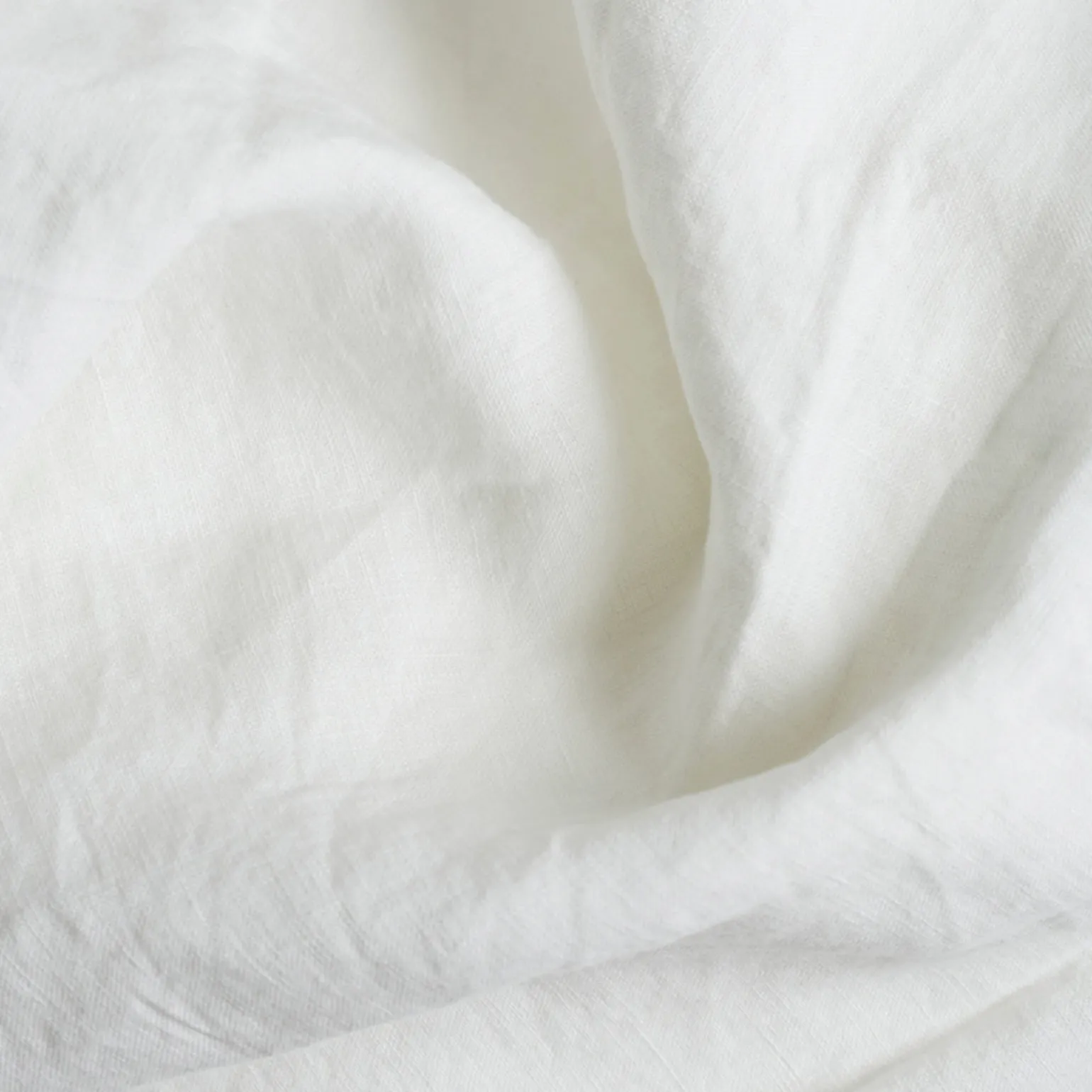 White Linen Blend Duvet Cover