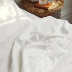 White Linen Blend Flat Sheet