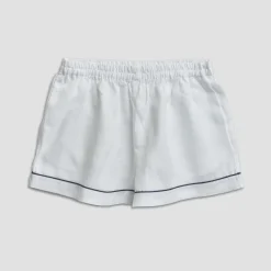 White Linen Pajama Shorts