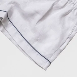 White Linen Pajama Shorts
