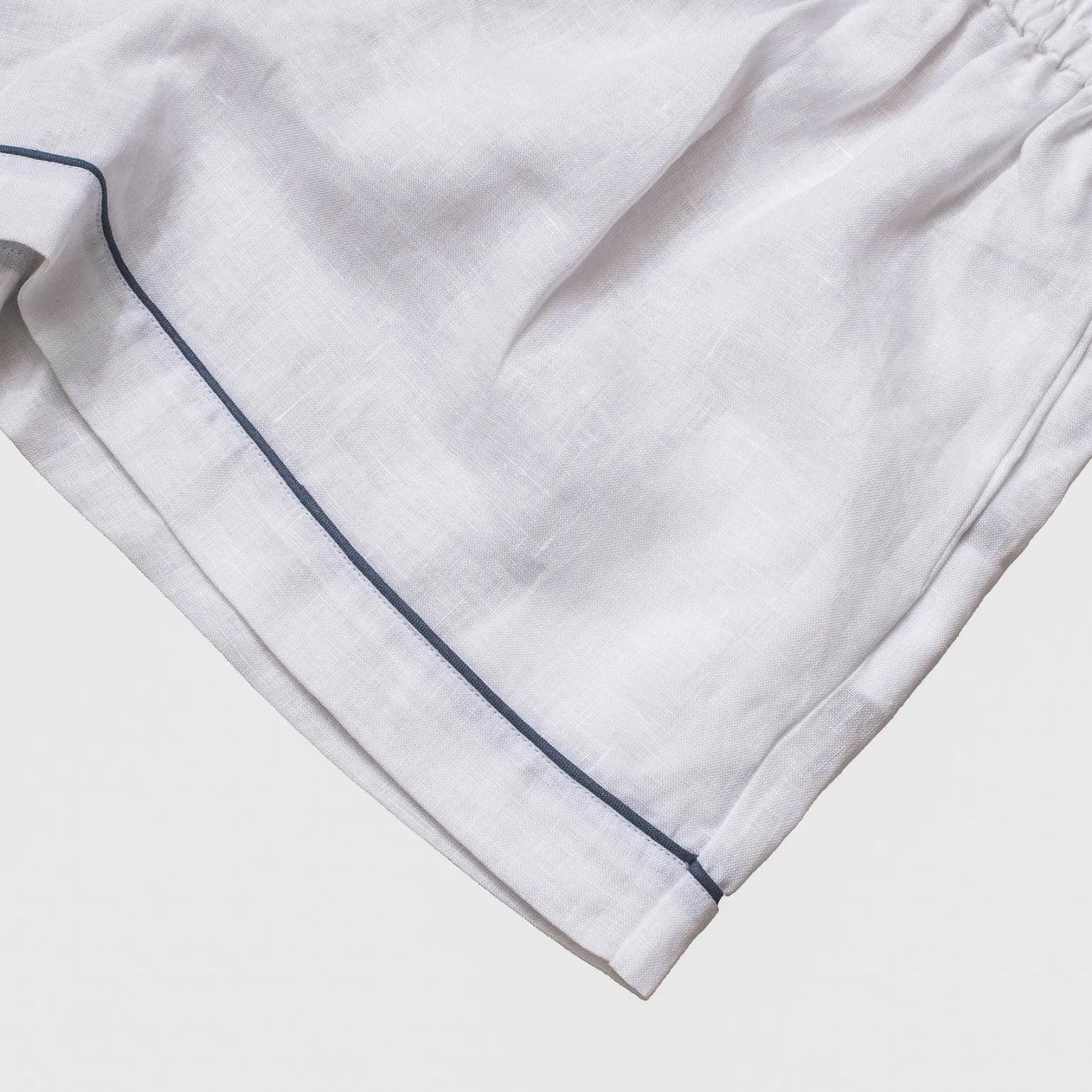 White Linen Pajama Shorts