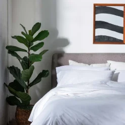 White Washed Cotton Percale Duvet Cover